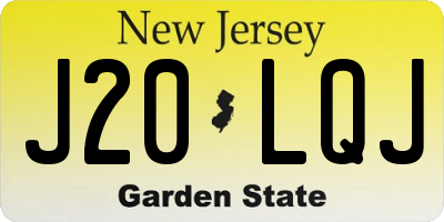 NJ license plate J20LQJ