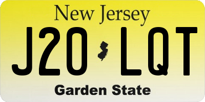 NJ license plate J20LQT