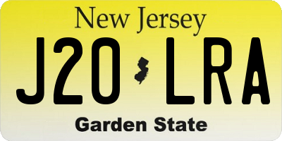 NJ license plate J20LRA