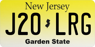 NJ license plate J20LRG