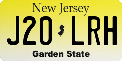 NJ license plate J20LRH