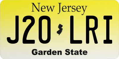 NJ license plate J20LRI