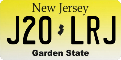 NJ license plate J20LRJ