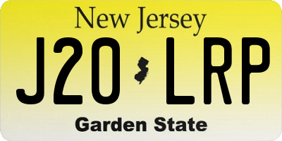 NJ license plate J20LRP