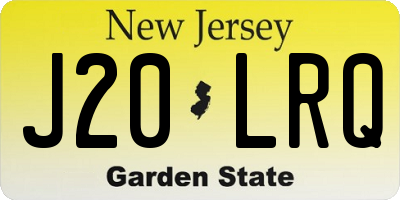 NJ license plate J20LRQ