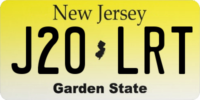 NJ license plate J20LRT