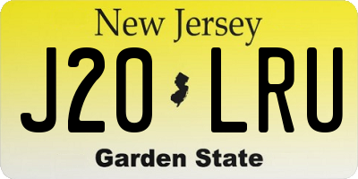 NJ license plate J20LRU