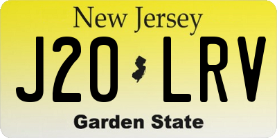 NJ license plate J20LRV