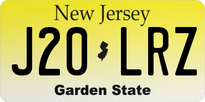 NJ license plate J20LRZ