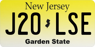 NJ license plate J20LSE