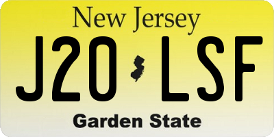 NJ license plate J20LSF