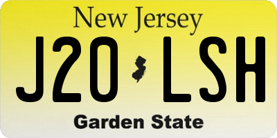 NJ license plate J20LSH