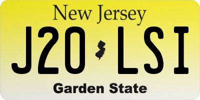 NJ license plate J20LSI