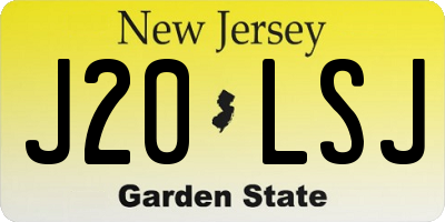 NJ license plate J20LSJ