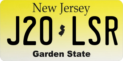 NJ license plate J20LSR
