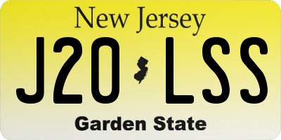 NJ license plate J20LSS
