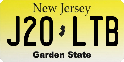 NJ license plate J20LTB