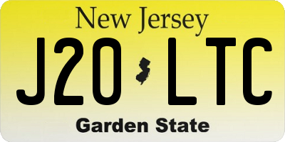 NJ license plate J20LTC