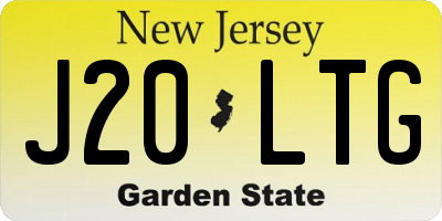 NJ license plate J20LTG
