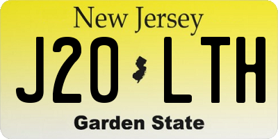 NJ license plate J20LTH