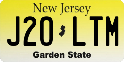 NJ license plate J20LTM
