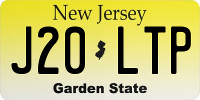 NJ license plate J20LTP
