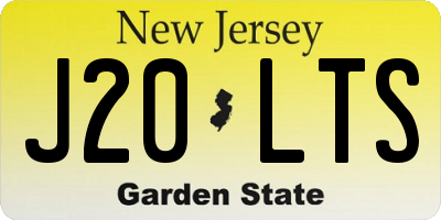 NJ license plate J20LTS