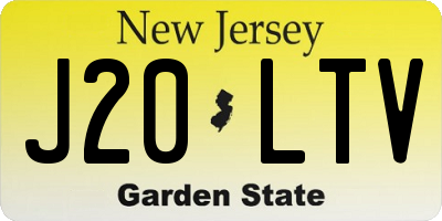 NJ license plate J20LTV