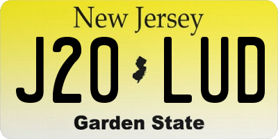 NJ license plate J20LUD