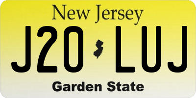NJ license plate J20LUJ