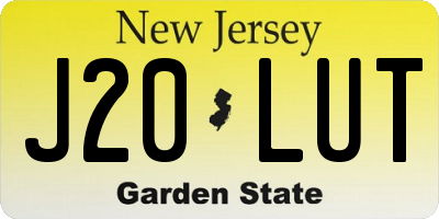 NJ license plate J20LUT