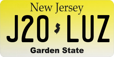 NJ license plate J20LUZ