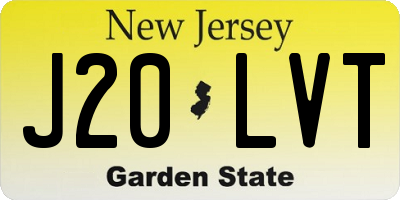 NJ license plate J20LVT