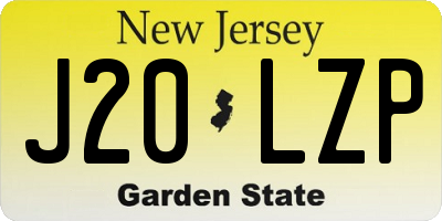 NJ license plate J20LZP