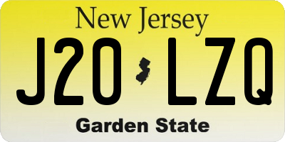 NJ license plate J20LZQ