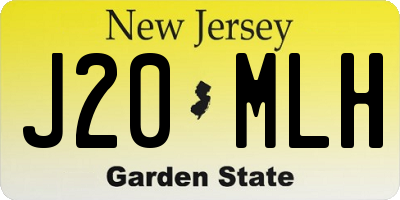 NJ license plate J20MLH