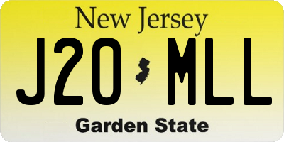 NJ license plate J20MLL