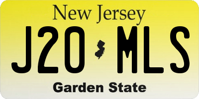 NJ license plate J20MLS