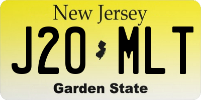 NJ license plate J20MLT
