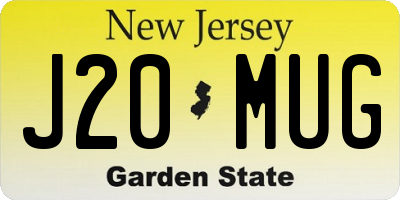 NJ license plate J20MUG