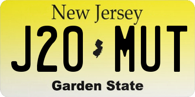 NJ license plate J20MUT