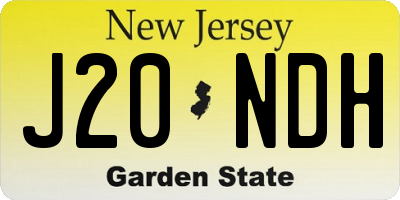 NJ license plate J20NDH