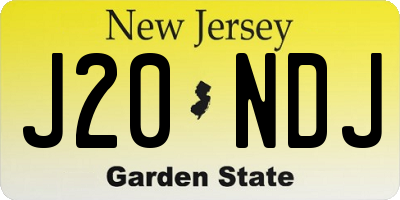 NJ license plate J20NDJ