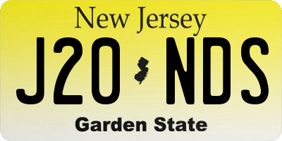 NJ license plate J20NDS