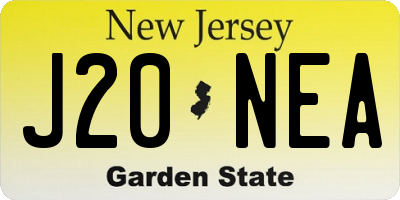 NJ license plate J20NEA
