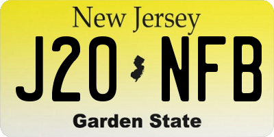 NJ license plate J20NFB