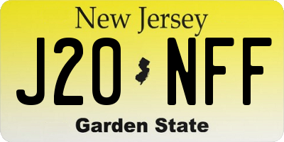 NJ license plate J20NFF