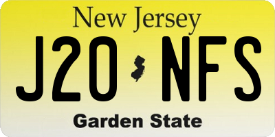 NJ license plate J20NFS