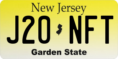 NJ license plate J20NFT