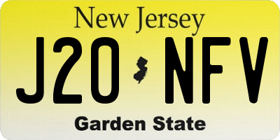 NJ license plate J20NFV